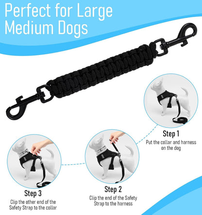 Prong Collar for Dogs, Pinch Collar for Dogs with Double-Ended Clasp | Handmade, Secure Connector, for Prongs Pinch Collars Leash Harness Accessories, Black5