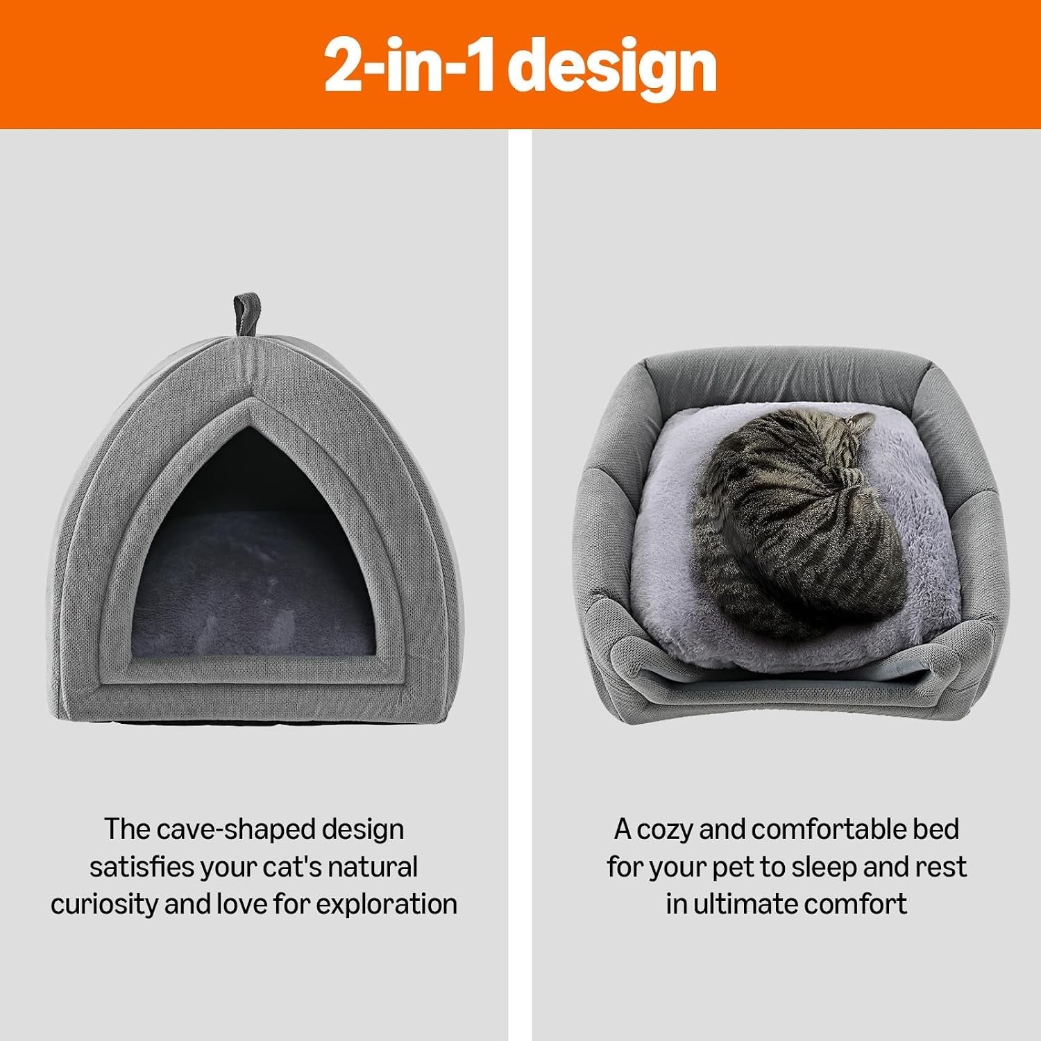 amazon-basics-cat-cave-bed-2-in-1-foldable-house-for-indoor-cats-with-washable-cushion-and-non-slip-base-17-5-x-17-5-inches-large-lightgray