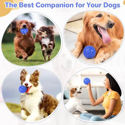 DISSKNIC Indestructible Squeaky Dog Ball, Relieves Anxiety, Cleans Teeth, Interactive Chew Toy for Aggressive Chewers, Dog Toy for Large Breeds, Outdoor Waterproof6