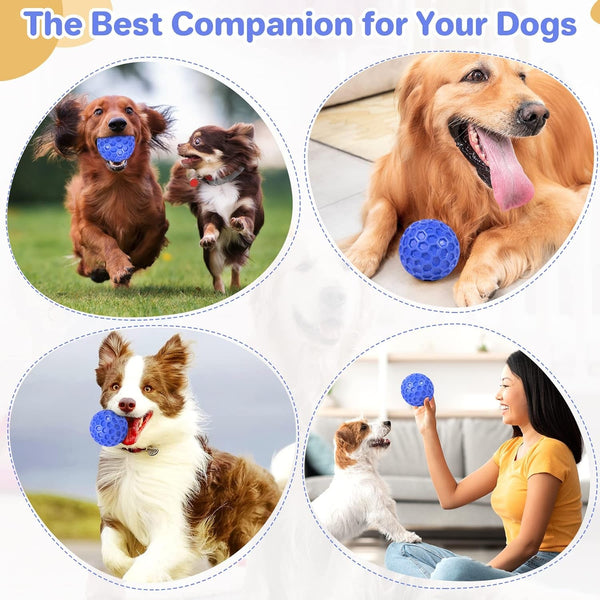 DISSKNIC Indestructible Squeaky Dog Ball, Relieves Anxiety, Cleans Teeth, Interactive Chew Toy for Aggressive Chewers, Dog Toy for Large Breeds, Outdoor Waterproof6