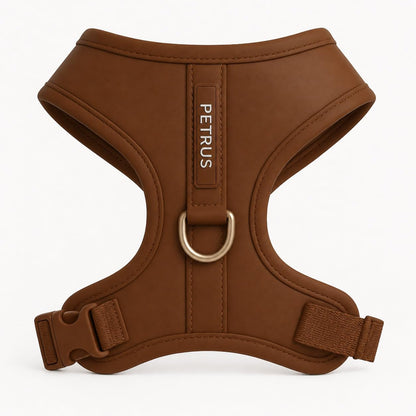 Premium No-Pull Dog Harness Soft Neoprene & Breathable Mesh Vest with Front & Back Clip D-Rings Adjustable Lightweight Walking Harness for Puppies, Small & Medium Dogs (Bronze Brown Gold, M)1