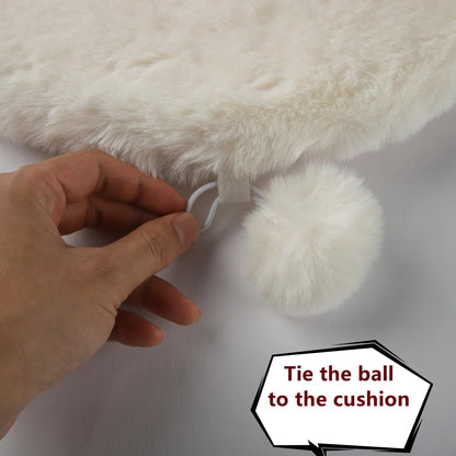 SHENGOCASE 2-Pack 10"X14" Rectangular Faux Rabbit Fur Cat Dog Bed Cushion Pad Mat, Cat Tree Tower Replacement Cushion Pad for Window Perch Carrier House Cage Crate Kennel Furniture5
