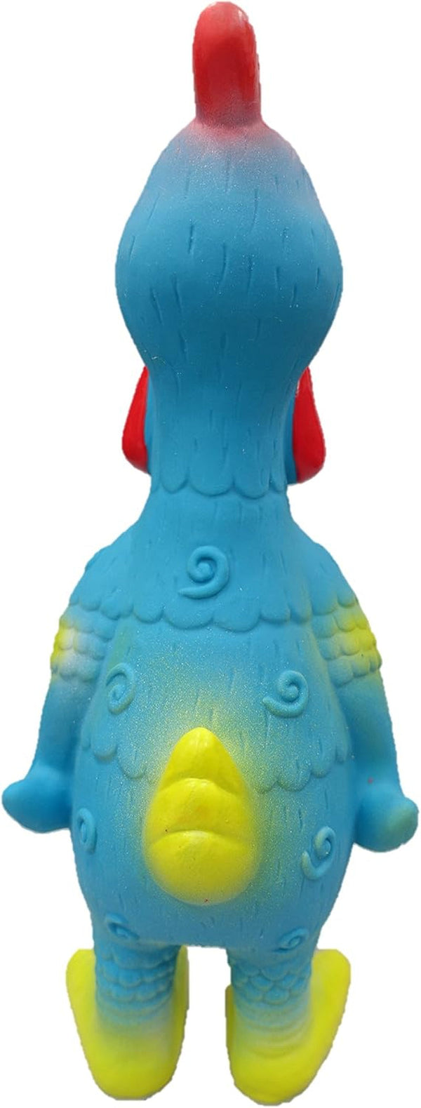 Latex Chicken Design with Swirl Pattern Dog Toy (Blue)3