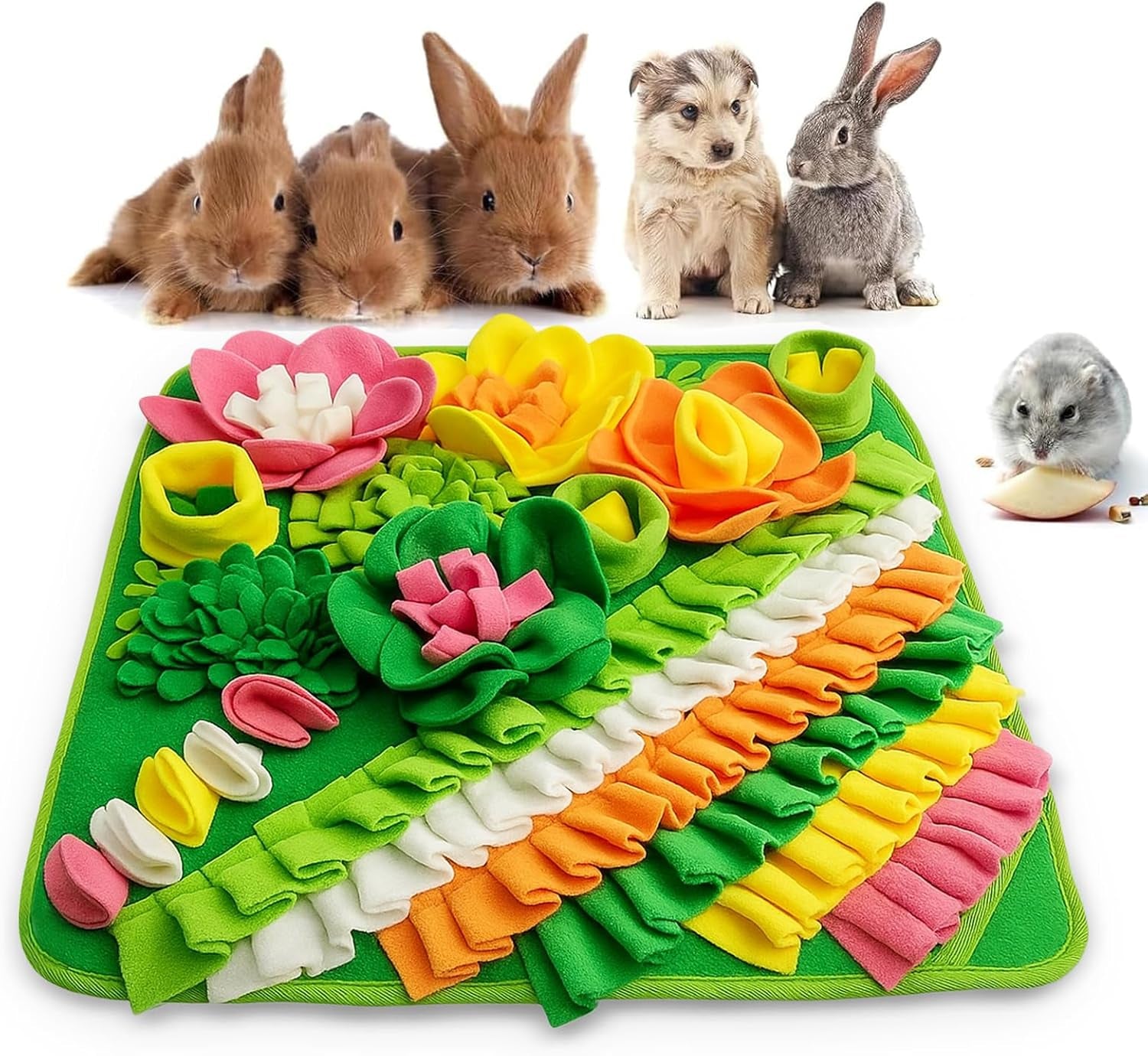 rabbit-foraging-mat-20x20-pet-snuffle-mat-interactive-snuffle-feeding-toy-for-rabbits-guinea-pigs-chinchillas-washable-pet-feed-game-bunny-toys-to-stimulate-natural-foraging-skills