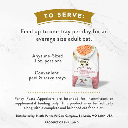 Purina Fancy Feast Appetizers Lickable Grain Free Wet Cat Food Topper Wild Alaskan Salmon Appetizer - (Pack of 10) 1.1 Oz. Trays7