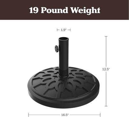 Outdoor Umbrella Base, 19Lb, Black7