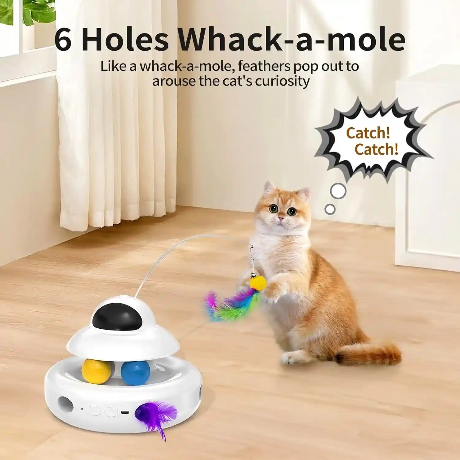 mohaya-cat-toys-4-in-1-interactive-cat-toy-for-indoor-cats-with-laser-fluttering-butterfly-moving-feather-and-track-balls-usb-rechargeable-self-play-kitten-toy-white