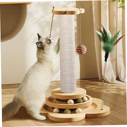 2PCS Cat Scratching Post Replacement, 20 Inch Sisal Cat Tree Replacement Post, 8Mm Bolts, Easy to Install6
