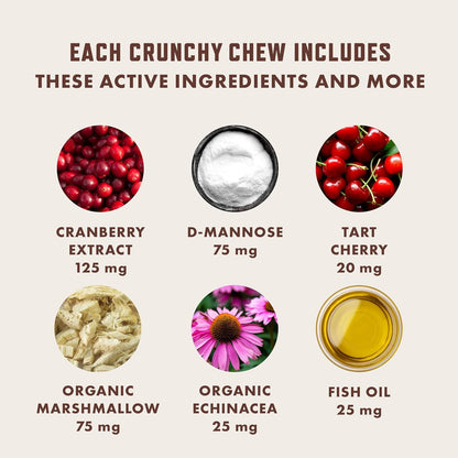 Rocco & Roxie Cat Urinary Tract Health Chews, Cranberry & D-Mannose | Bladder, UT & Kidney Support; Cranberry + D-Mannose; Chicken-Flavor Crunchy Chews; Vet-Recommended; Made in USA4