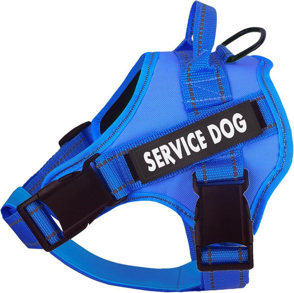 Voopet Service Dog Harness, Emotional Support Pet Vest Harness, Reflective Breathable & Adjustable No Pull ESA Harness for Small Medium Large Dogs (With 4 PCS Removeable Tags),Xx Small (Pack of 1)28