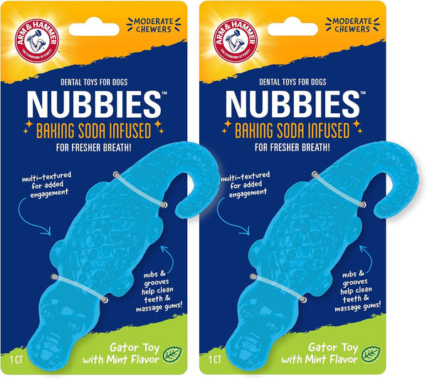 Arm and Hammer Nubbies T-Bone Dental Dog Chew Toy with Peanut Butter Flavor, TPR Nubs Clean Teeth and Gums, Durable Nylon Chew for Aggressive Chewers, Helps Reduce Plaque and Tartar24