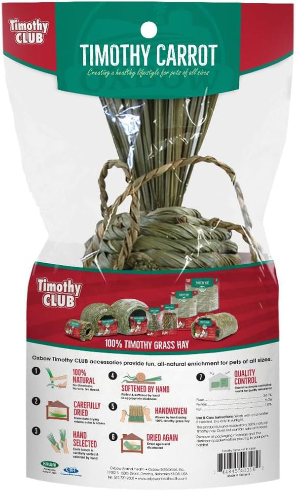 Oxbow Timothy Hay Carrot, Rabbit & Guinea Pig Toys, Bunny Enrichment Toys | Rabbit Chew Toys, Guinea Pig Enrichment, Guinea Pig Chew Toys, Rabbit Enrichment, Natural Materials, Small Pet Accessories2