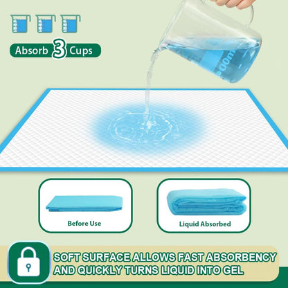 IMMCUTE Puppy Pads 22"X23" 100 Count | 6-Layer Leak-Proof & Super Absorbent Dog Training Pads | Disposable Potty Pads for Puppies, Dogs, Cats & Rabbits | Blue & White3