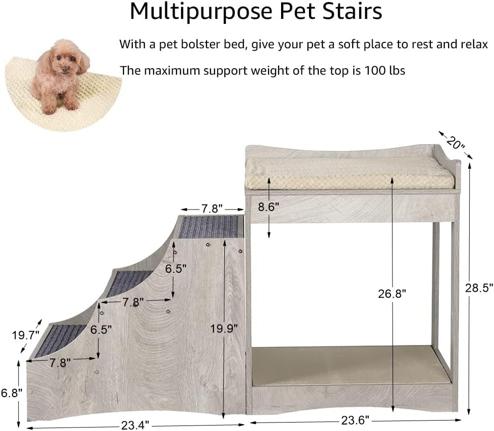 unipaws-pet-bunk-bed-with-removable-step-for-dog-and-cat-window-perch-seat-multi-level-bed-with-cushion-and-cat-scratch-pad-indoor-use-grey