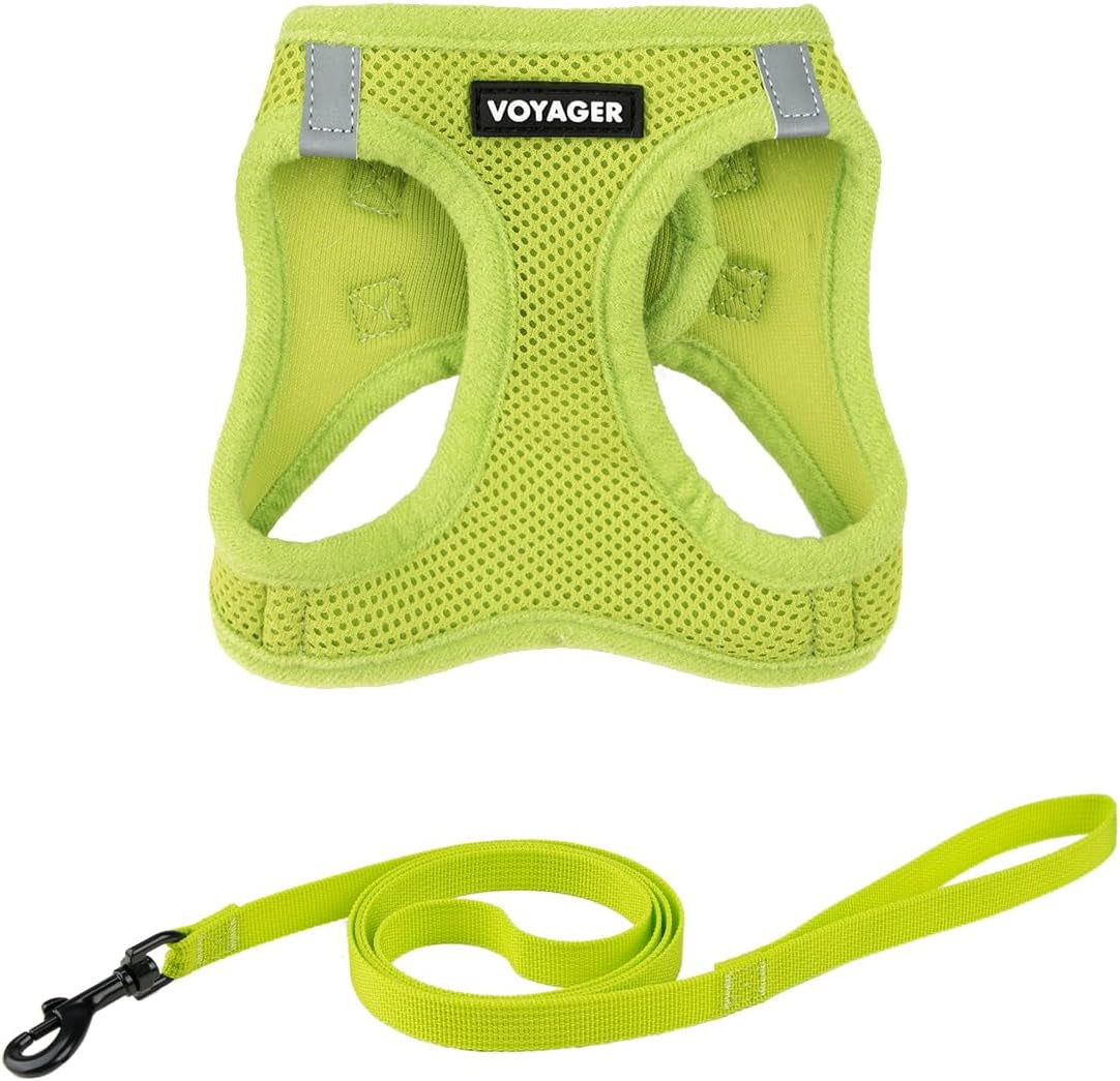 voyager-step-in-pet-harness-all-weather-mesh-adjustable-step-in-harness-for-cats-and-dogs-by-best-pet-supplies-307-set-moss-green-m