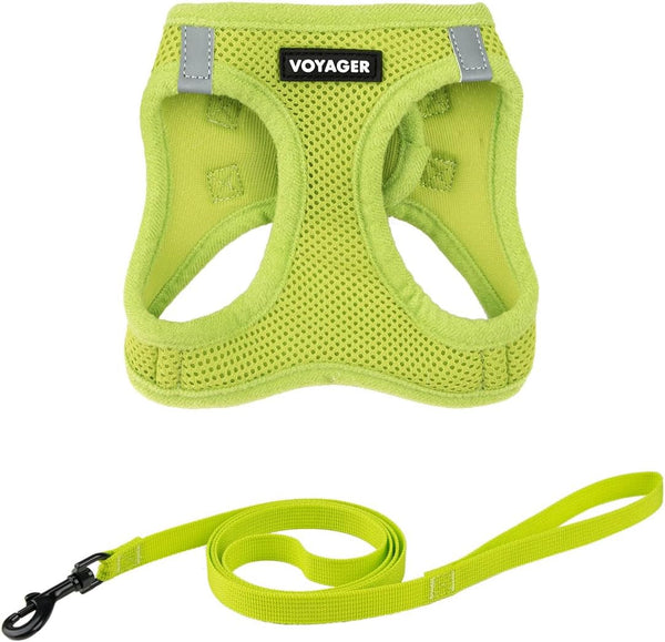 Voyager Step-In Pet Harness - All Weather Mesh, Adjustable Step in Harness for Cats and Dogs by Best Pet Supplies - 307 Set Moss Green, M17