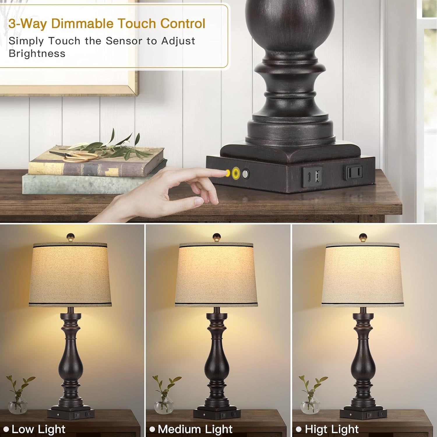 table-lamps-for-living-room-vintage-bedside-nightstand-bedroom-lamp-single-usb-c-a-ports-ac-outlet-3-way-dimmable-touch-control-black-farmhouse-retro-29-tall
