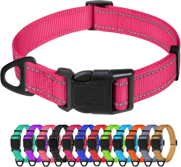 Tagme Small Dog Collar, Reflective Puppy Collar, Sky Blue, 3/8" Width | Lightweight, Nylon Collar for Puppies, Chihuahua, Yorkie & Teacup Dogs 5-15 Lbs, Reflective for Evening Walks, 12 Colors35
