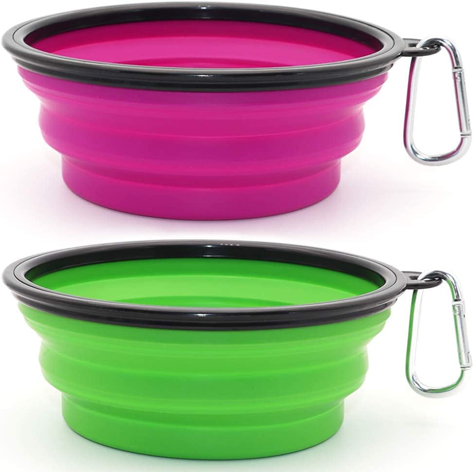 dog-bowl-pet-collapsible-bowls-2-pack-for-cats-dogs-portable-pet-feeding-watering-dish-for-walking-parking-traveling-with-2-carabiners-small-blue-green