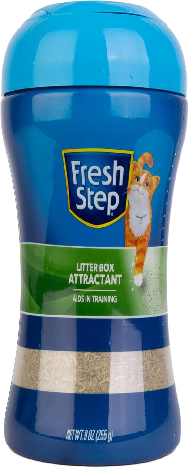 fresh-step-litter-box-attractant-powder-cat-litter-training-aid-encourages-litter-box-use-herbal-blend-additive-works-with-any-litter-type-for-cats-and-kittens-no-mess-bottle-9-ounce-3-pack
