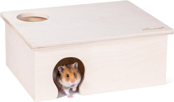 Niteangel Birch Chamber-Maze Hamster Hideout - Small Pets Woodland House Habitats Decor for Hamster Mice Gerbils Mouse7