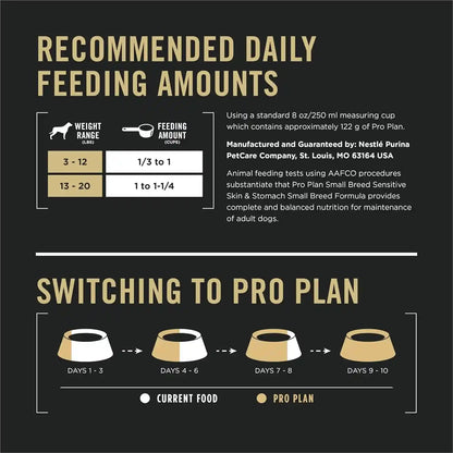 Purina Pro Plan Sensitive Skin and Stomach Dog Food Small Breed, Adult Salmon & Rice Formula - 4 Lb. Bag6