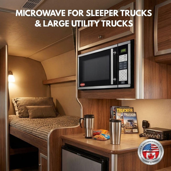 TUNDRA MW Series Truck Microwave Oven - Durable 120V RV Truck Countertop Oven with 20L/0.7 Ft³ Capacity, 6 Auto-Cook Programs, Child Lock, LCD Display, Control Panel, Timer Function - MW7005