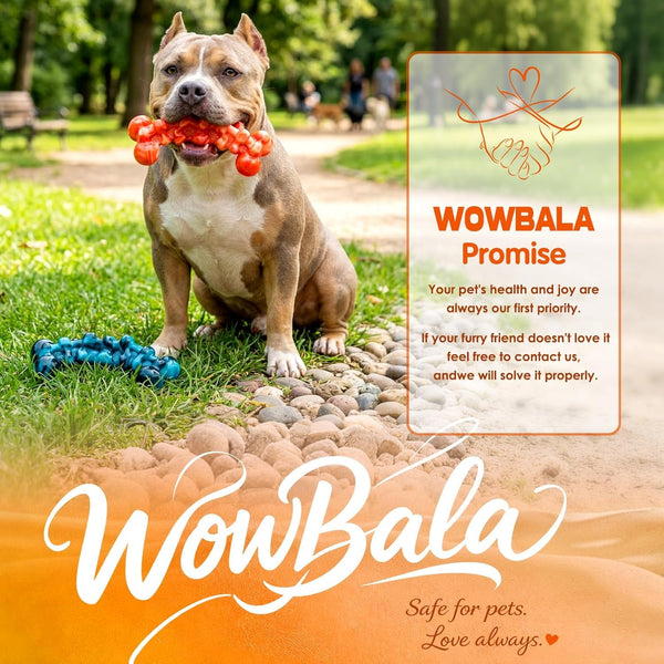 WOWBALA Dog Toys for Aggressive Chewers,Indestructible Dog Chew Toy | Tough Nylon, Not Easy to Bite Break, Long Lasting Fun, Teeth Cleaning for Medium & Large Dogs,2 Pack9