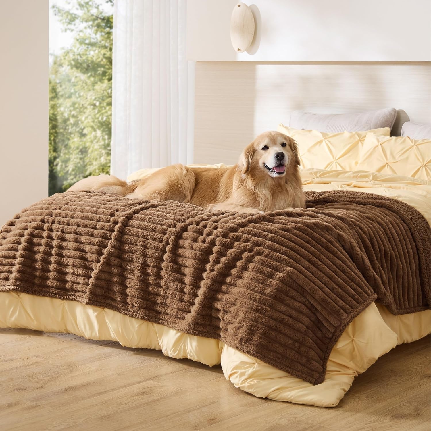 bedsure-comfyfleece™-waterproof-dog-blankets-for-large-dogs-50x60-cream-soft-plush-couch-cover-washable-corduroy-fleece-for-furniture-protector-cozy-calming-reversible-pet-blanket-for-senior-dogs