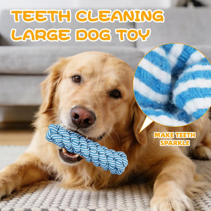 Dog Teething Chew Toys - 12 Pack Small Medium Breed Puppy Toy, Variety Dogs Rope Chew Toys Bundle for Boredom,Pet Interactive Squeaky Toys. Indestructible Cotton Puppy Teething Chew Tug Toys4