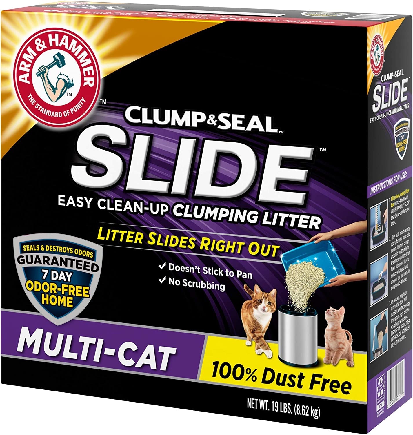 arm-hammer-slide-multi-cat-easy-clean-up-litter-19-lb-033200973577