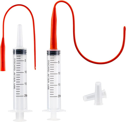 REDDOUDOU Newborn Puppy Kitten Small Animal Sterile Mucus Extractor Suction Catheter, Animal Kid Puppy Kitten Tube Feeding Kit 8 FR Red Feeding Tubes with 20Ml Syringes and Bulb Aspirator7