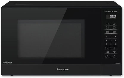 Panasonic NN-SN65KB Microwave Oven with Inverter Technology 1200W, 1.2 Cu.Ft. Small Genius Sensor One-Touch Cooking, Popcorn Button, Turbo Defrost-Nn-Sn65Kb (Black)1