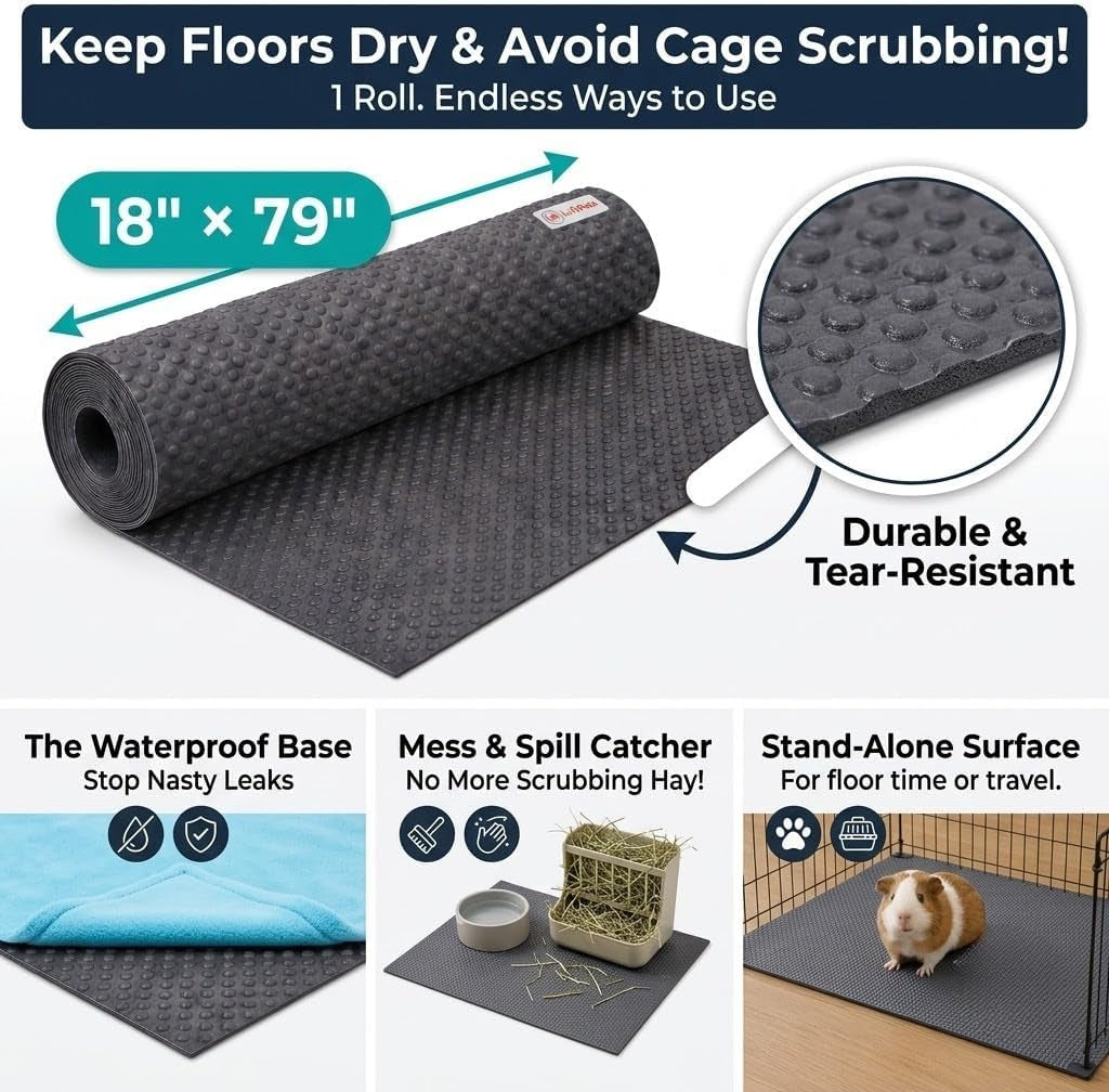 luftpets-waterproof-guinea-pig-cage-liner-roll-18x79-cut-to-fit-any-cage-leakproof-eva-base-under-fleece-litter-boxes-or-reptile-tanks-non-slip-reusable-wipe-clean
