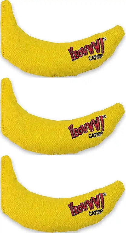 YEOWWW! Duckyworld 100% ORGANIC CATNIP Leaf & Flower Cat Toy BANANA 3 PACK1