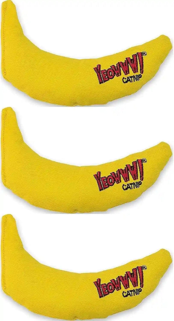 YEOWWW! Duckyworld 100% ORGANIC CATNIP Leaf & Flower Cat Toy BANANA 3 PACK1