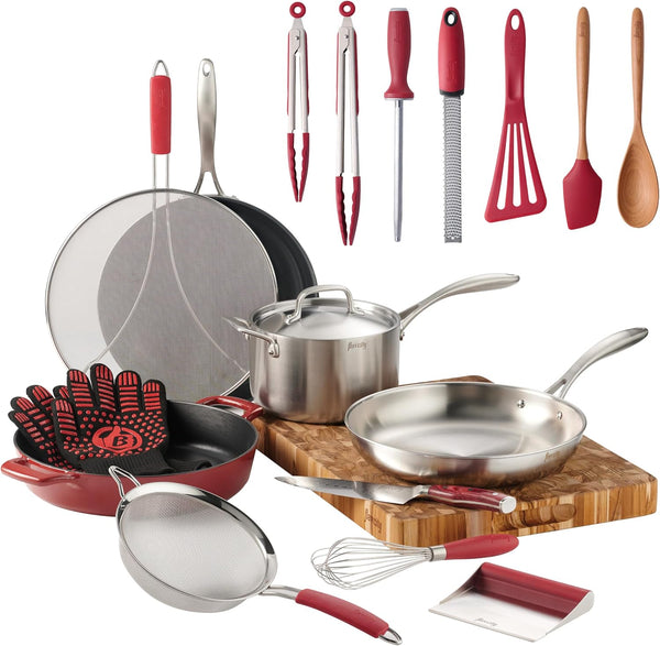 Flavcity 19 Piece Essential Cookware Set1