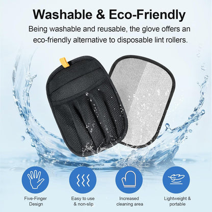 Pet Hair Removal Glove Cat & Dog, Electrostatic Reusable Hair Remover Tool | Upgraded Washable 5-Finger Pet Hair Remover Works for Laundry, Couch, Carpet & Car Seat, Removes Dog and Cat Fur Easily6