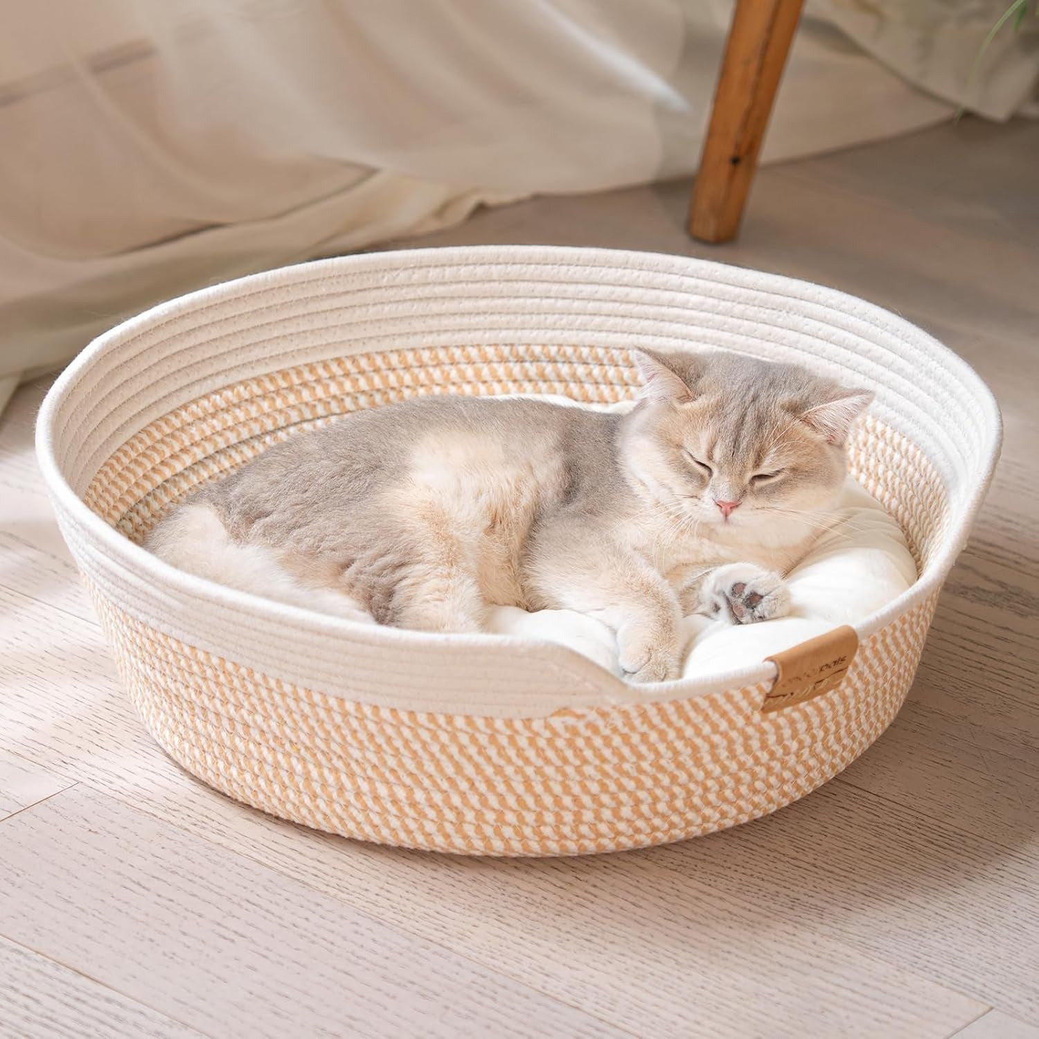 cheerhome-pets-cat-bed-basket-with-cushion-cotton-rope-woven-pet-bed-for-indoor-cats-couch-stimulicat-cat-bed-handwoven-breathable-all-season-universal-white