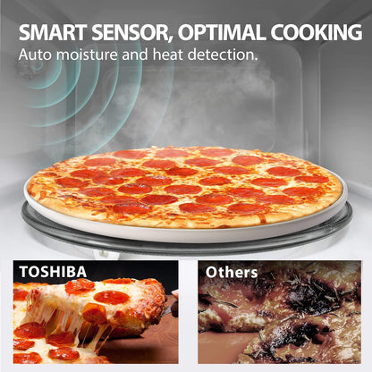 Large Countertop Microwave Oven with Smart Sensor, 2.2 Cu.Ft, 1200W | Smart Humidity Sensor, 6 Auto Menus, Auto Defrost, ECO Mode, Mute Option, 16.5" Memory Turntable, Stainless Steel4