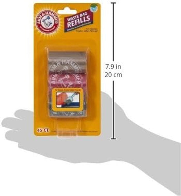 Arm & Hammer 2-In-1 Litter Scoop and Waste Bags Refills, Odor Control with Activated Baking Soda, Fresh Scent, 3 Count2