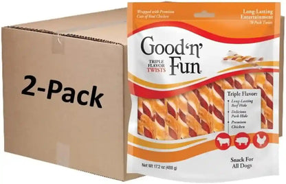 Good 'N' Fun Twists Long-Lasting Dog Treat, with Real Proteins, Beef Hide and Premium Chicken, Supports Dental Health, Mental Stimulation, 70 Count12