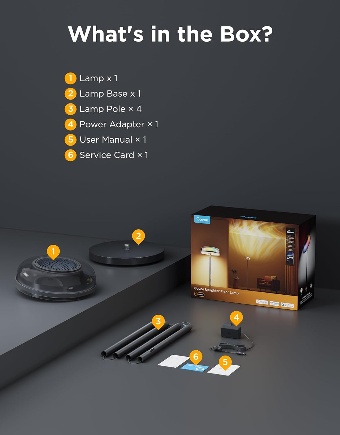 govee-uplighter-floor-lamp-for-living-room-rgbic-ripple-projector-compatible-with-smartthings-alexa-and-matter-led-modern-corner-floor-light-warm-cool-white-standing-lamp-for-bedroom