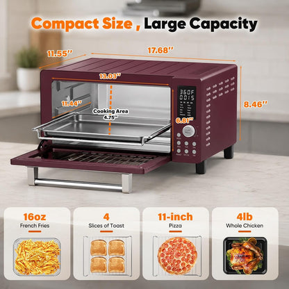 Bravo Pro Convection Air Fryer Toaster Oven Combo | 2026 New Improved,10-In-1, 50°-450°F Control, Quick Even Crisp Tech, 21Qt, PFAS Free, Cinnamon2