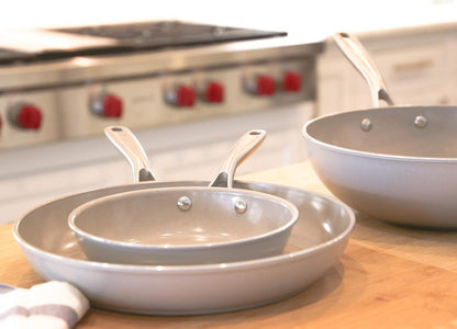 - Ceraterra - 8 Inch Ceramic Frying Pan – PFAS, PTFE & Pfoa-Free, Toxin-Free Ceramic Coating, Induction-Ready, Oven & Dishwasher Safe, Ceramic Nonstick Frying Pan Made in Korea8