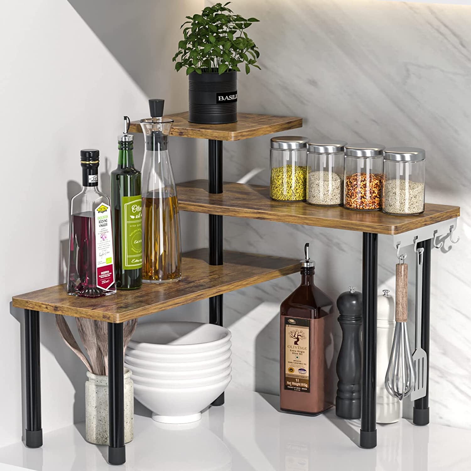 kitchen-countertop-organizer-3-tier-corner-shelf-rustic-brown-space-saving-corner-design-organizes-spices-skincare-and-toiletries-on-kitchen-and-bathroom-counters