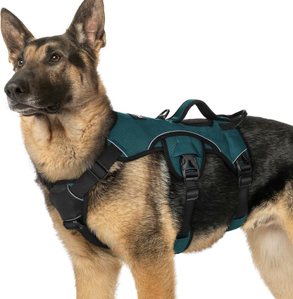 Rabbitgoo Escape Proof Dog Harness for Large, No Pull with Lift Handle | No Escape, Full Soft Padded, Reflective Adjustable Vest, Leash Clip for Walking Hiking Training, Black, Large49