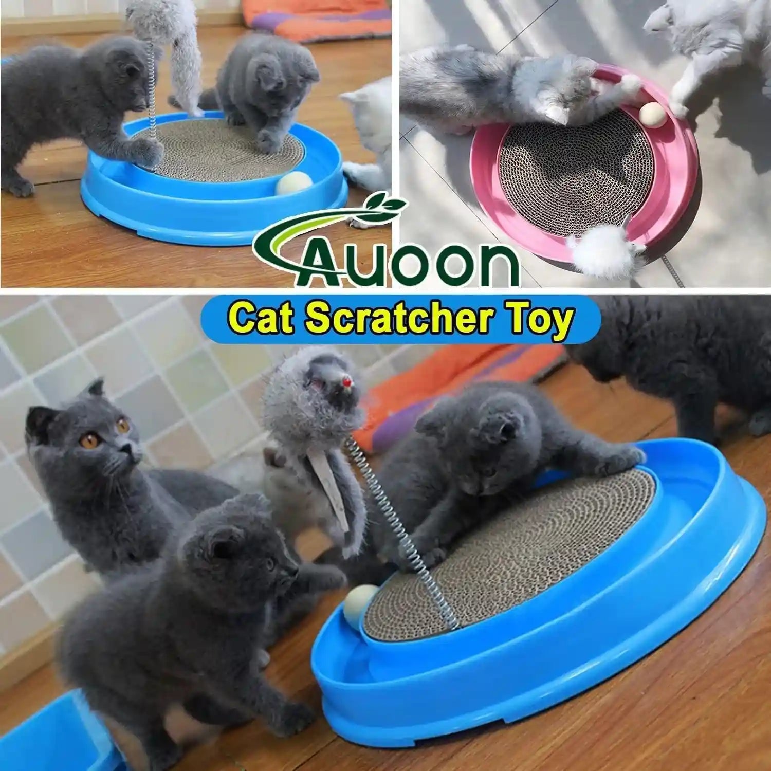 auoon-cat-scratcher-toy-with-ball-track-for-indoor-cats-and-kittens-gray-3-in-1-interactive-cat-toy-cat-scratch-pad-with-cat-ball-toy-and-cat-mouse-toy-for-chasing-exercise-protect-furniture