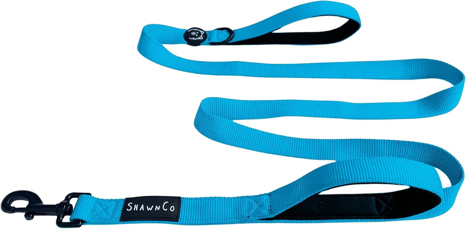 shawnco-dream-walk-dog-leash-premium-nylon-pet-leash-with-soft-neoprene-handle-for-small-medium-and-large-dogs-icy-lilac-m-l-6ft-w-2-handles