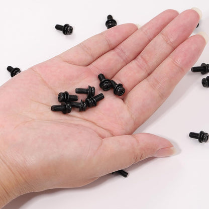 20 PCS Vesa Screws, VESA Compatible M4X10Mm Tv/Monitor Wall Mount Screws for 75X75Mm and 100X100Mm Brackets. Phillips Head M4 X 10Mm Black with Washers5